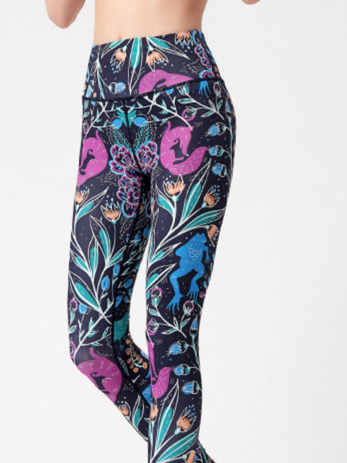 Printed High Waist Active Leggings - Odaingerous